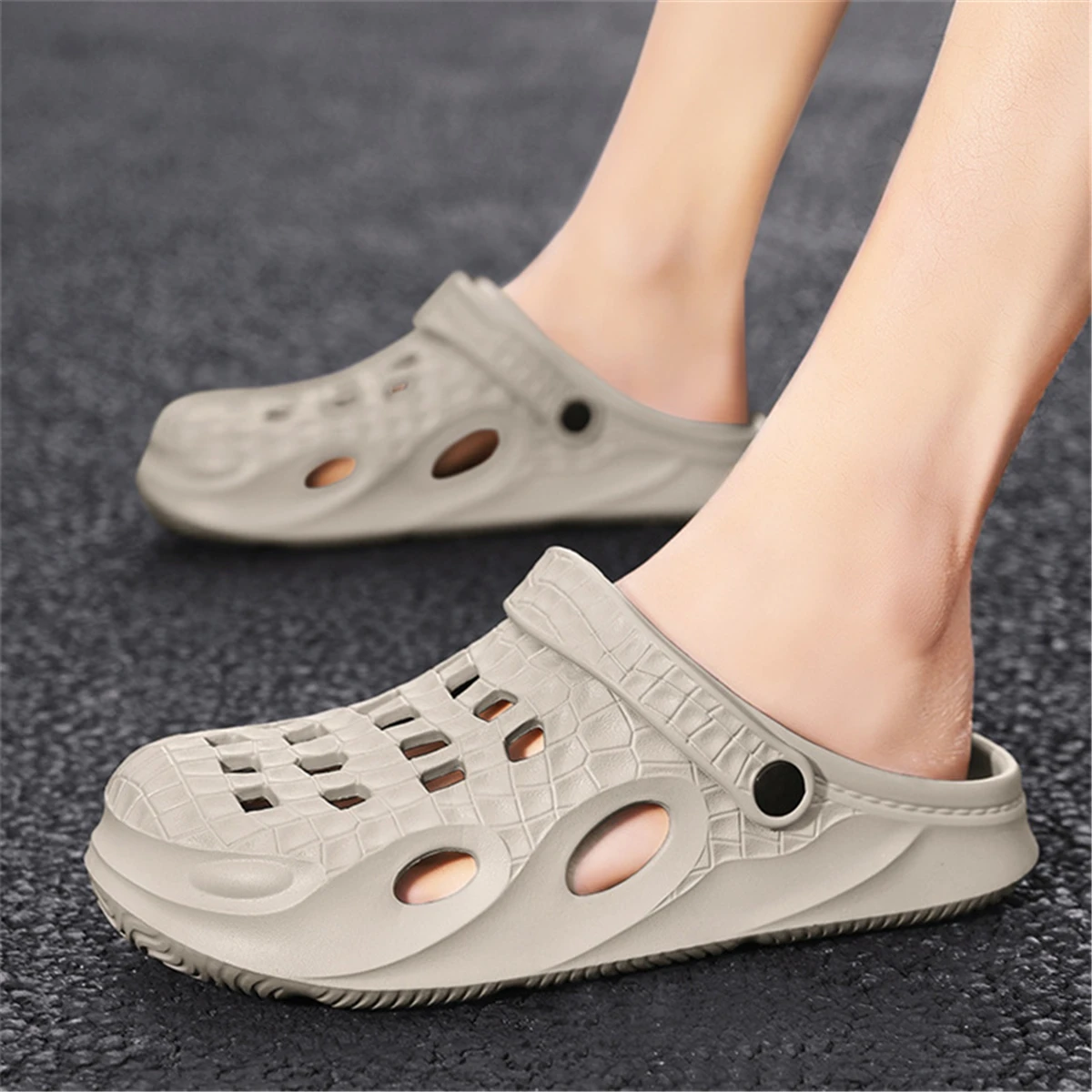 

Сандалии мужские уличные на толстой подошве, повседневные Шлепанцы из ЭВА, Нескользящие, для дома и сада, клоги