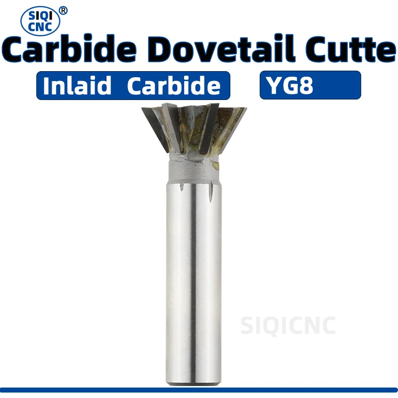 Insert straight shank dovetail groove milling cutter YG8 bit 1660mmx45 degree / 60 degree