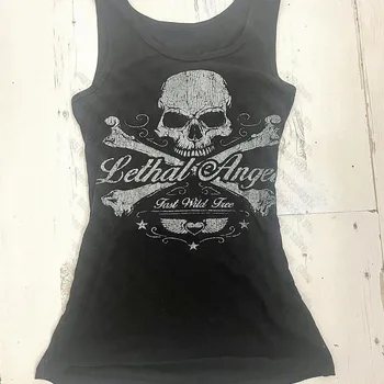 Gothic Tops Y2k Top for Women Gothic Clothing Women's Tanks & Camis Cute Tops with Suspenders Shoujo Girl Aesthetic Summer Vest 1