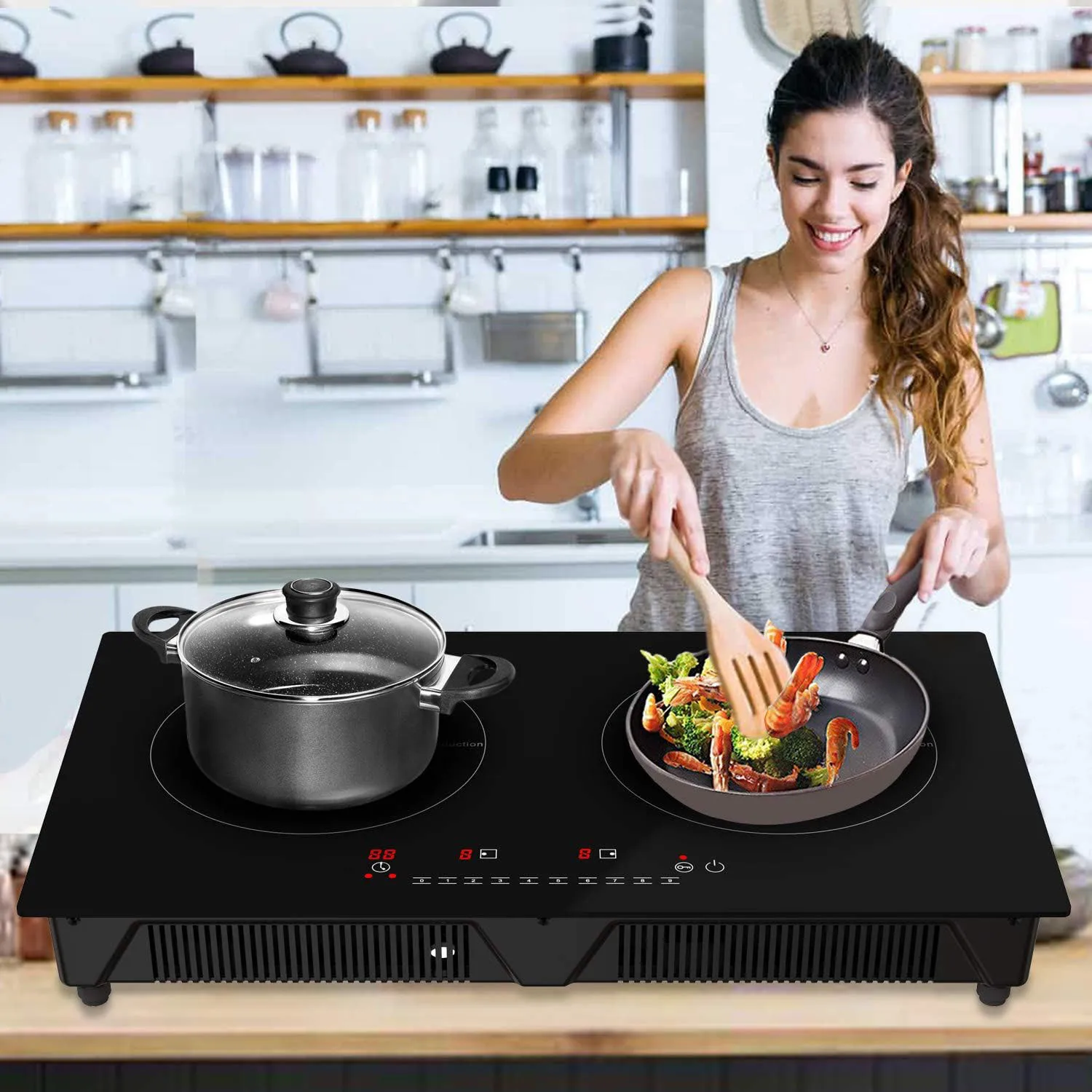 Induction Burner Electric Portable Countertop Kitchen Cooker 1800W