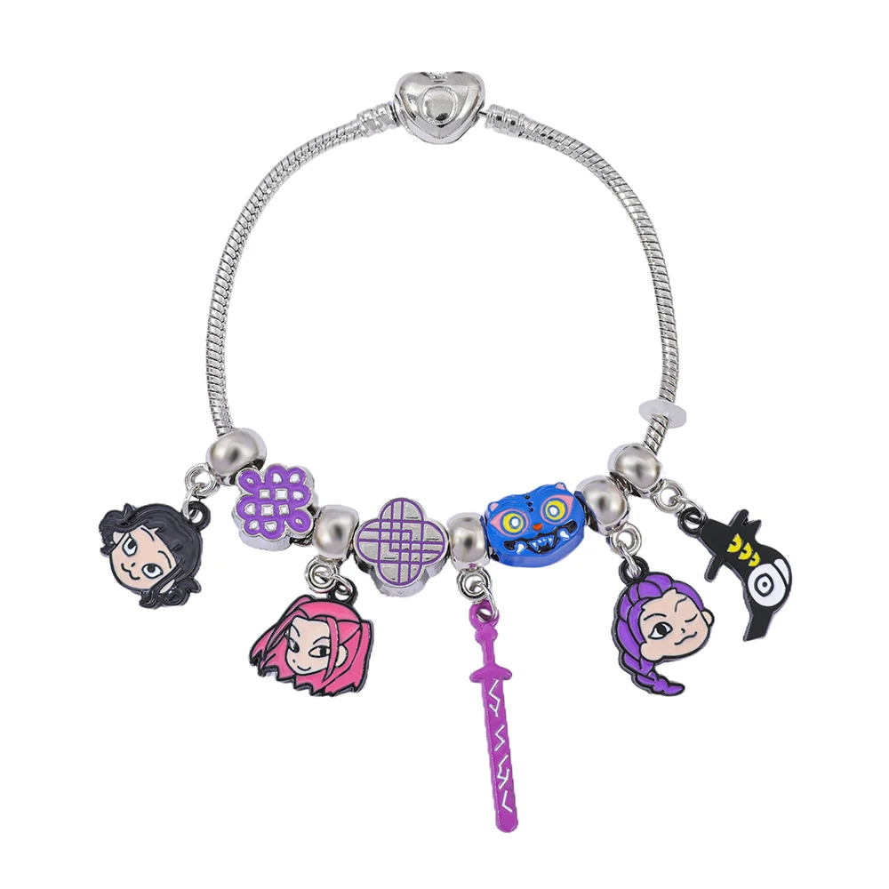 TV Show K-Pop Hunters Beads Metal Enamel Pendant Bracelet Personalized Harajuku Fans Cosplay Jewelry Gifts
