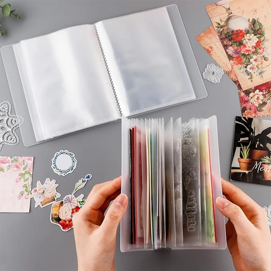 40pcs/book A6 Storage Booklet Simple Large-Capacity Waterproof Photo Storage Book High Quality PP Material 5