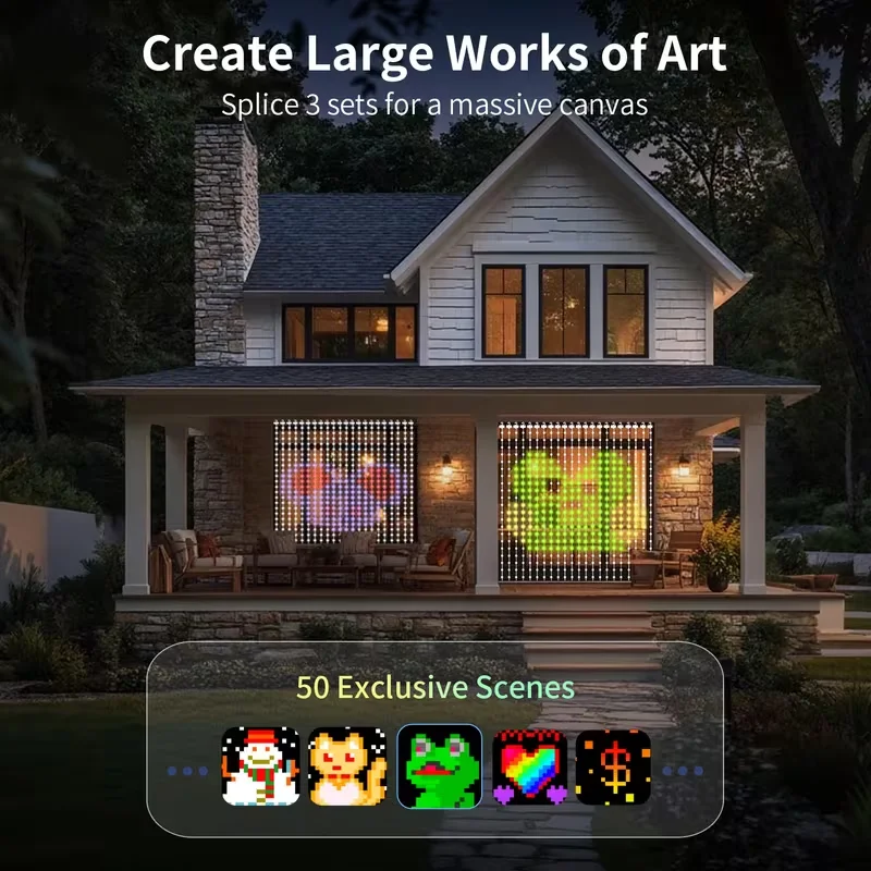 Smart LED Curtain Lights with Mobile App Control for Indoor and Outdoor Decor