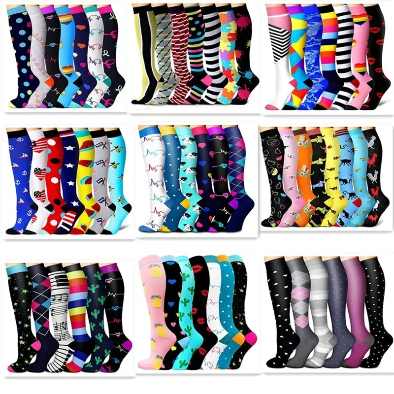 

PR Compression Socks Women Men Knee High Sports Socks for Running Marathon Cycling Edema Diabetes Varicose Veins