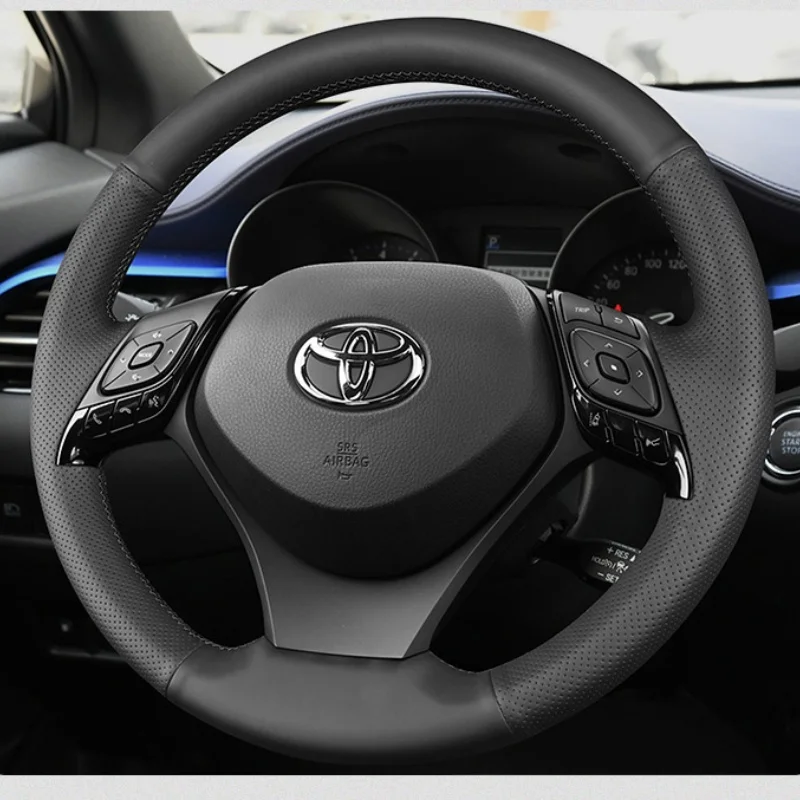 

Customized Car Steering Wheel Braid Cover Non-slip For Toyota C-HR CHR 2016-2019 Izoa 2018-2023 Hand-stit Interior Accessories