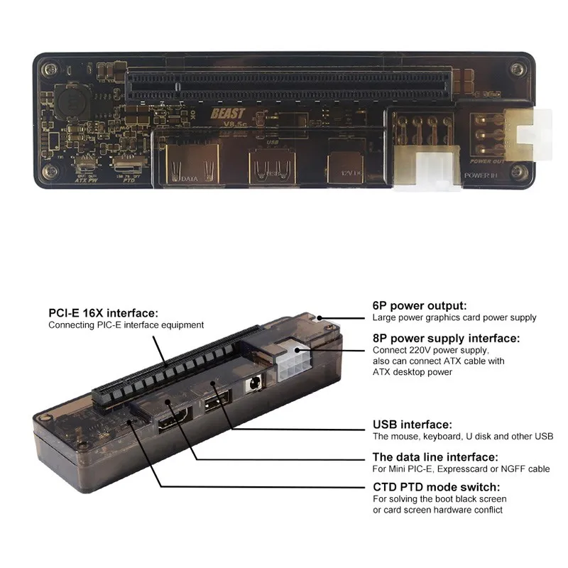 doca portátil docking station placa gráfica adaptador
