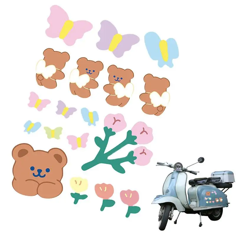 Universal Motorcycle Decals Flowers Motorbike Pad Sticker Decals For Fuel Decoration Bikes Flower Decal For Motorcycle Accessory 500pcs thank you stickers flowers leaf round stickers for envelope stickers sealing stationery wedding gift decoration stickers