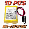 10PCS Original NEW A98L-0031-0011 #L Battery BR-AGCF2W Lithium 6V PLC Batteries With FANAC Black Plug 1