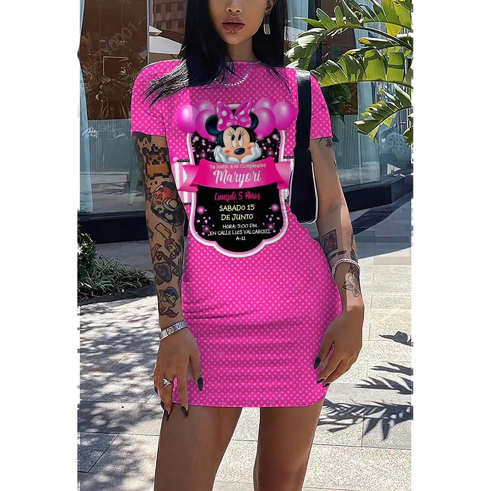 

Disney Women's Sundress Bodycon Dress 2022 New Hit Beach Outfits for Women Dreeses Sexy Woman Dress Summer Dresses Skirt Playa