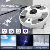 8MP 4K POE IP Camera 1.7MM Fisheye Lens Panoramic IPC Camera Motion Detection Audio Record Dome H.265 Security CCTV Camera 3