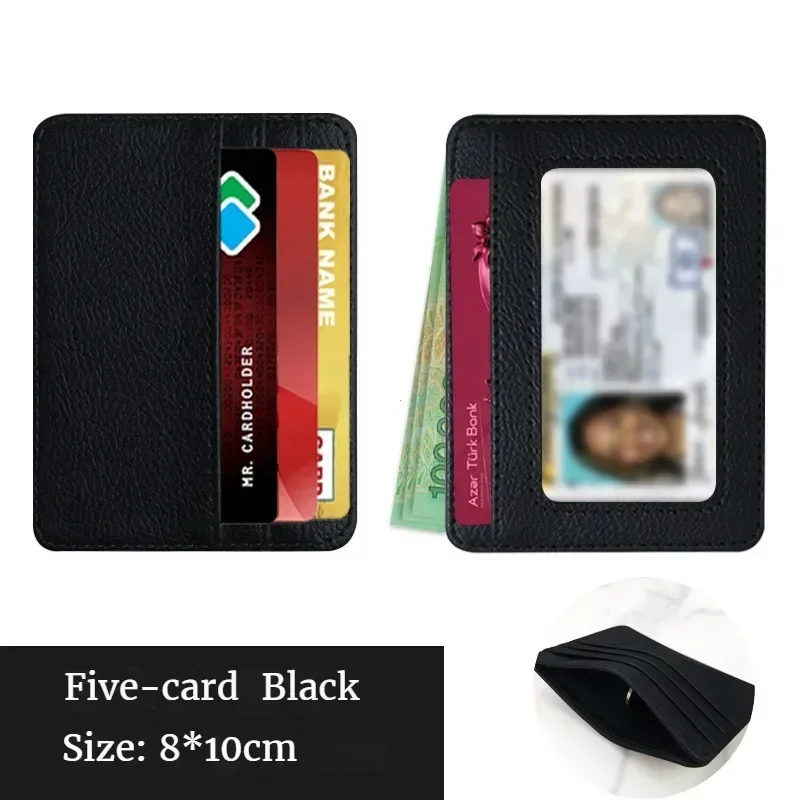 Slim PU Leather Mini Wallet - Minimalist Multi-Card Holder