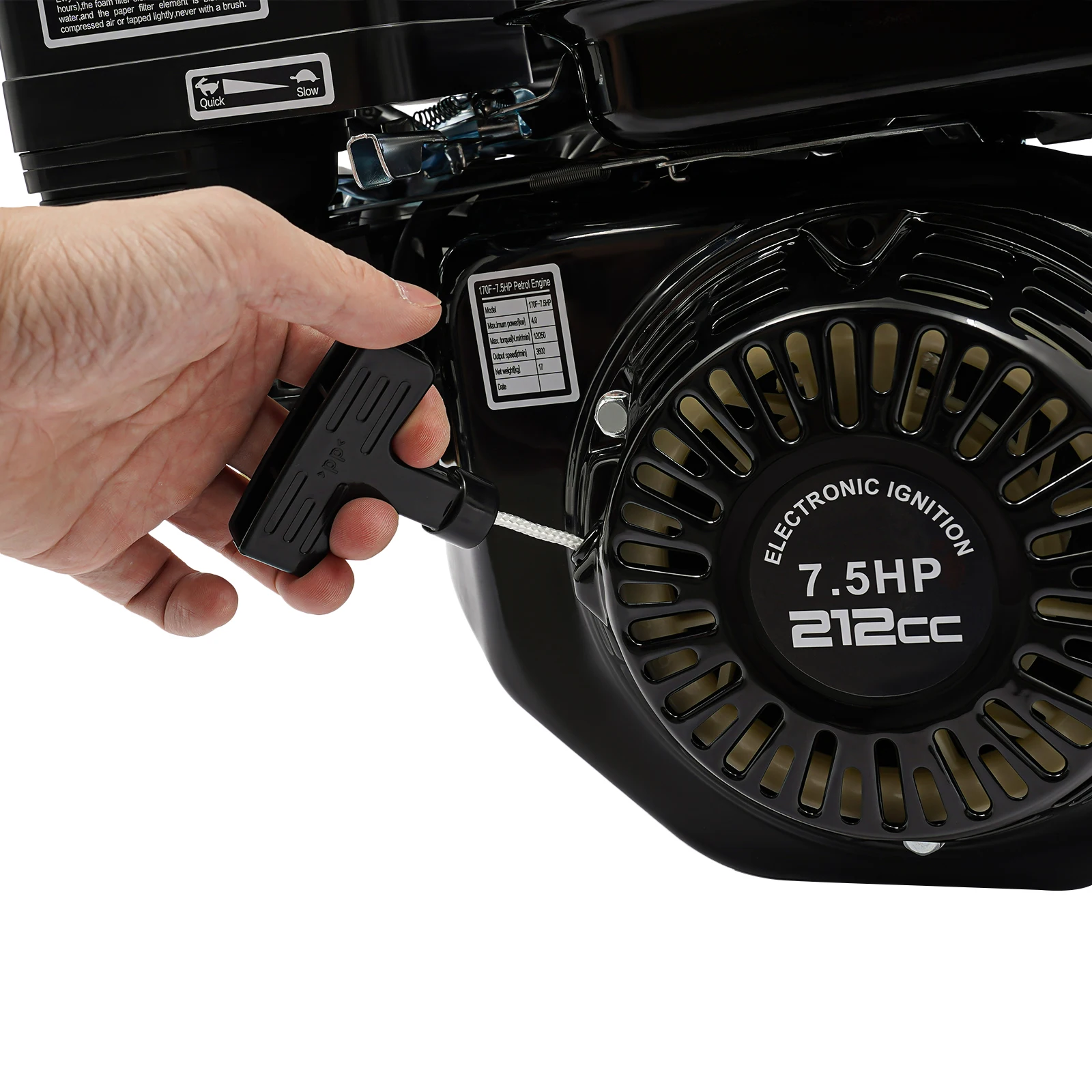 7,5 PS Benzinmotor, 4-Takt 212 CC Mehrzweckmotor mit 20 mm Welle, für Pumpengenerator-Hochdruckreiniger – Detail 11