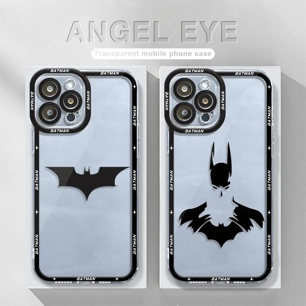 Matte Shockproof Armor Phone Case with Batman Logo Design