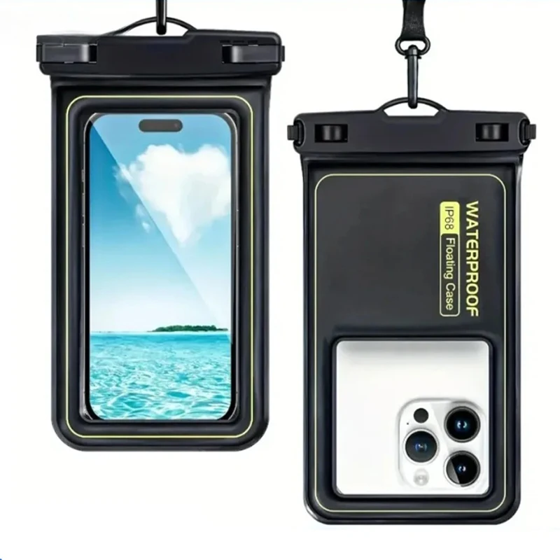 Nuovo IP68 Custodia da nuoto impermeabile Custodia per telefono Borsa impermeabile Airbag Touch Screen per iPhone Samsung 6.8 "Tutto i telefoni cellulari - immagine 6