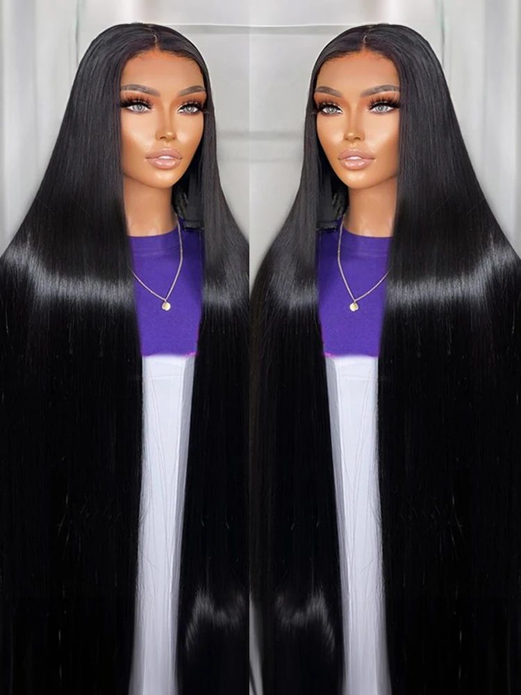 Glueless Wig Human Hair Ready To Wear Bone STraight 13x6 Lace Frontal Wig 7x5 Lace Closure Pre Cut Pre Plucked For Women on Sale