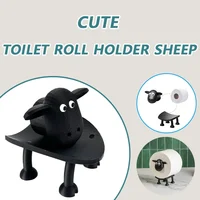 Black Sheep Toilet Roll Holder Free Standing Storage Tissue Organiser Home Bathroom Decor Cute Animal Toilet Paper Holder 1
