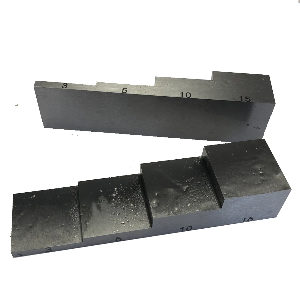 Calibration Block 4 step 2.5- 5- 10- 20mm Steel Ultrasonic Thickness Gauge Linear Calibration Block Carbon