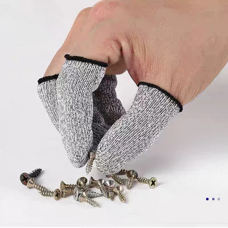 10/1PCS Finger Cots Thumb Protector Anti-Cut Fingertips Finger Sleeve Flexible Resistant Protection Cots for Work DIY