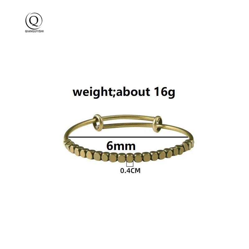 Handmade Tibetan Copper Bead Bracelet for Women Adjustable brass copper Bracelets Gold Color Braided Boho Vintage Jewelry Gift