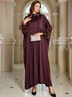 Eid femmes musulmanes plumes diamants Kimono Cardigan robe intérieure 2 pièces ensemble de luxe dubaï Abaya caftan Djellaba Jalabiya islamique 5