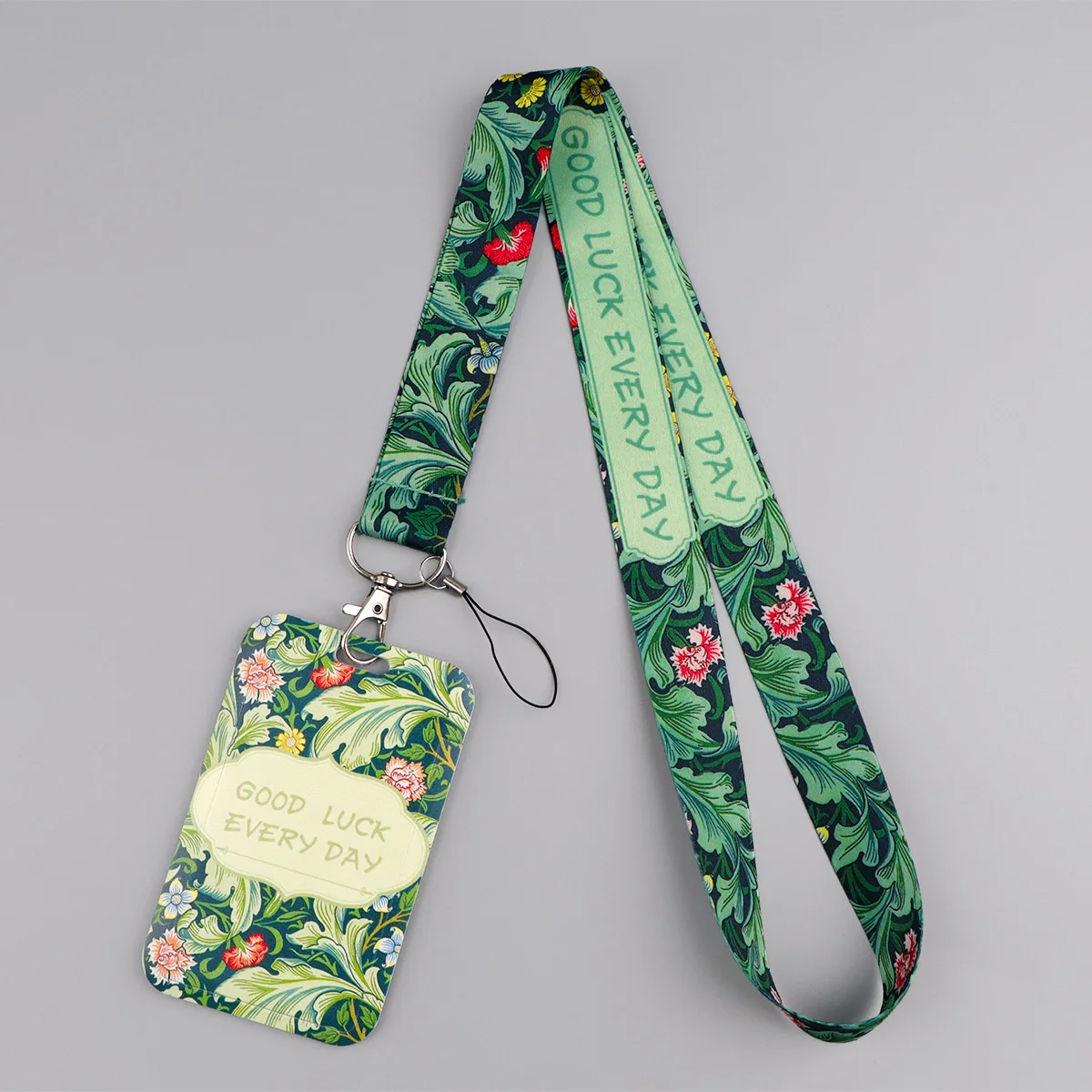 Vintage Blumen Ausweishalter Rose Lanyards Tür Kartenetui Hängendes Seil Umhängeband Schlüsselanhänger Visitenkarte Geschenk – Detail 6
