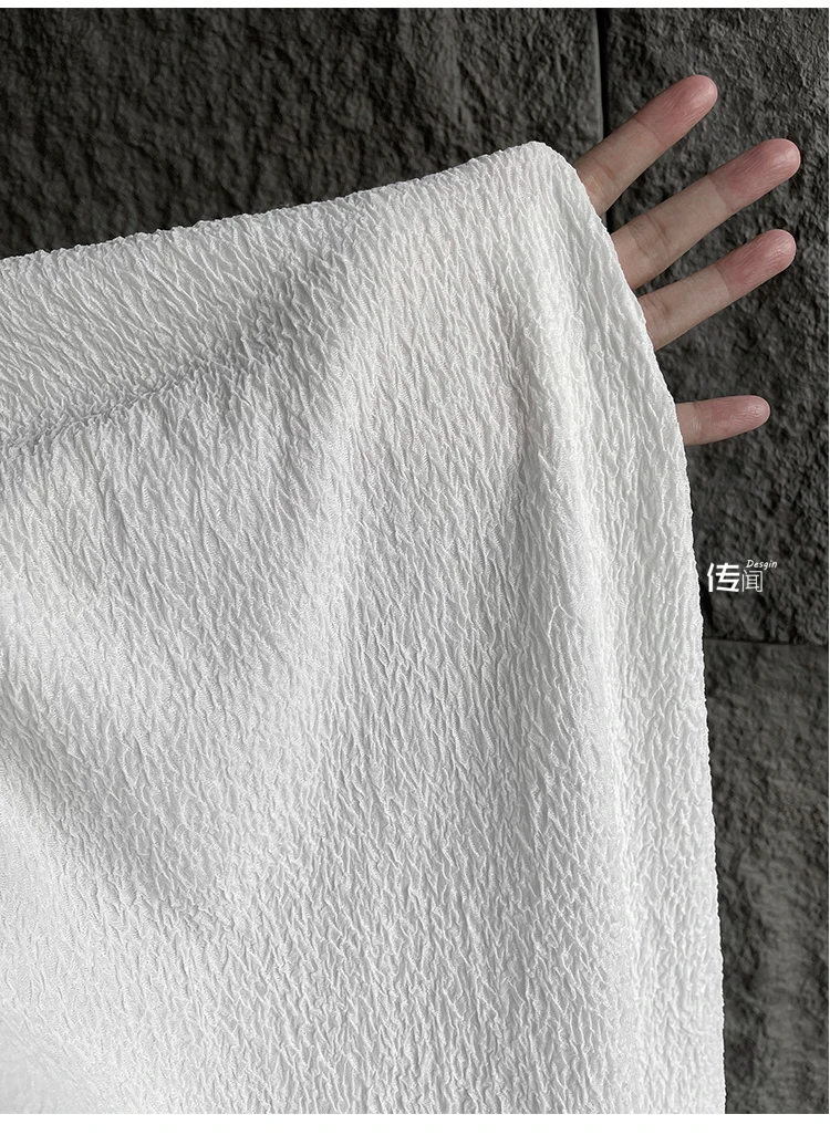 Description Picture 4 of itemWhite Soft Double Layered Pleated Fabric for Creative Fashion Clothing Designer Cloth Apparel Diy Sewing Material