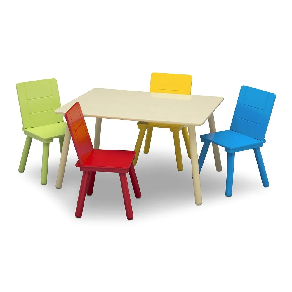 

Delta Children Kids Table and Chair Set (4 Chairs Included) Kids Study Table and Chair