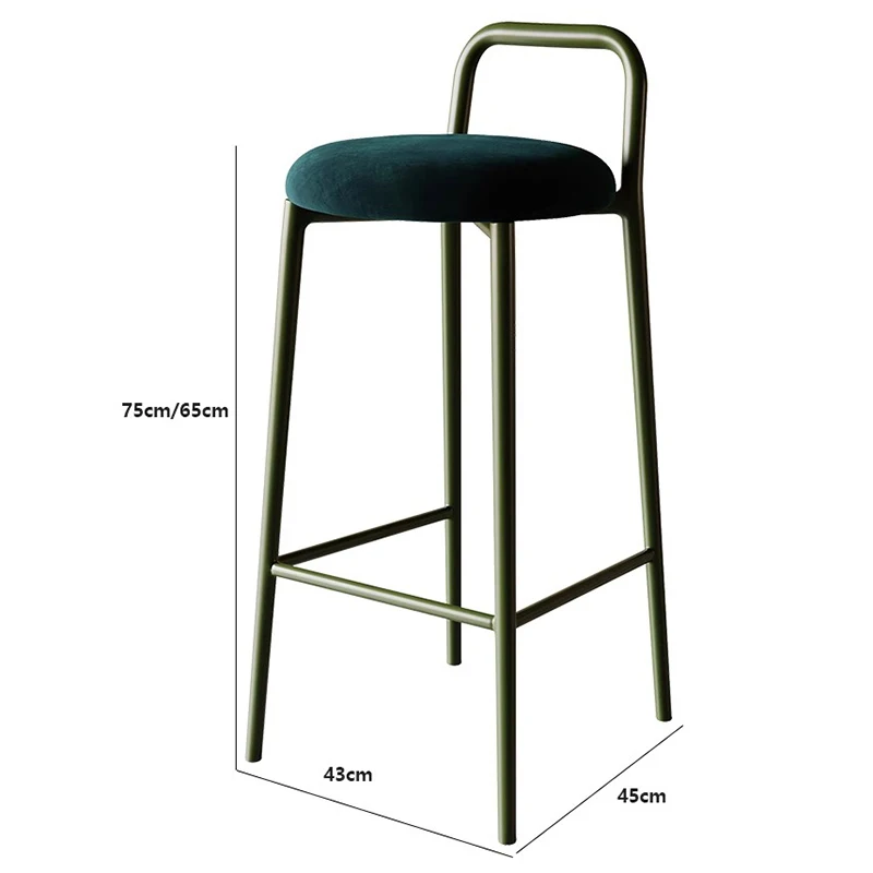 Modern Kitchen Chair Office Design Nordic Home Bar Stool European Metal Tabourets De Bar Furniture Decoration