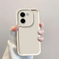 Shockproof Matte Back Cover with Skin Feel - Enhanced Protection for Vivo Y27s (Tyjt white)