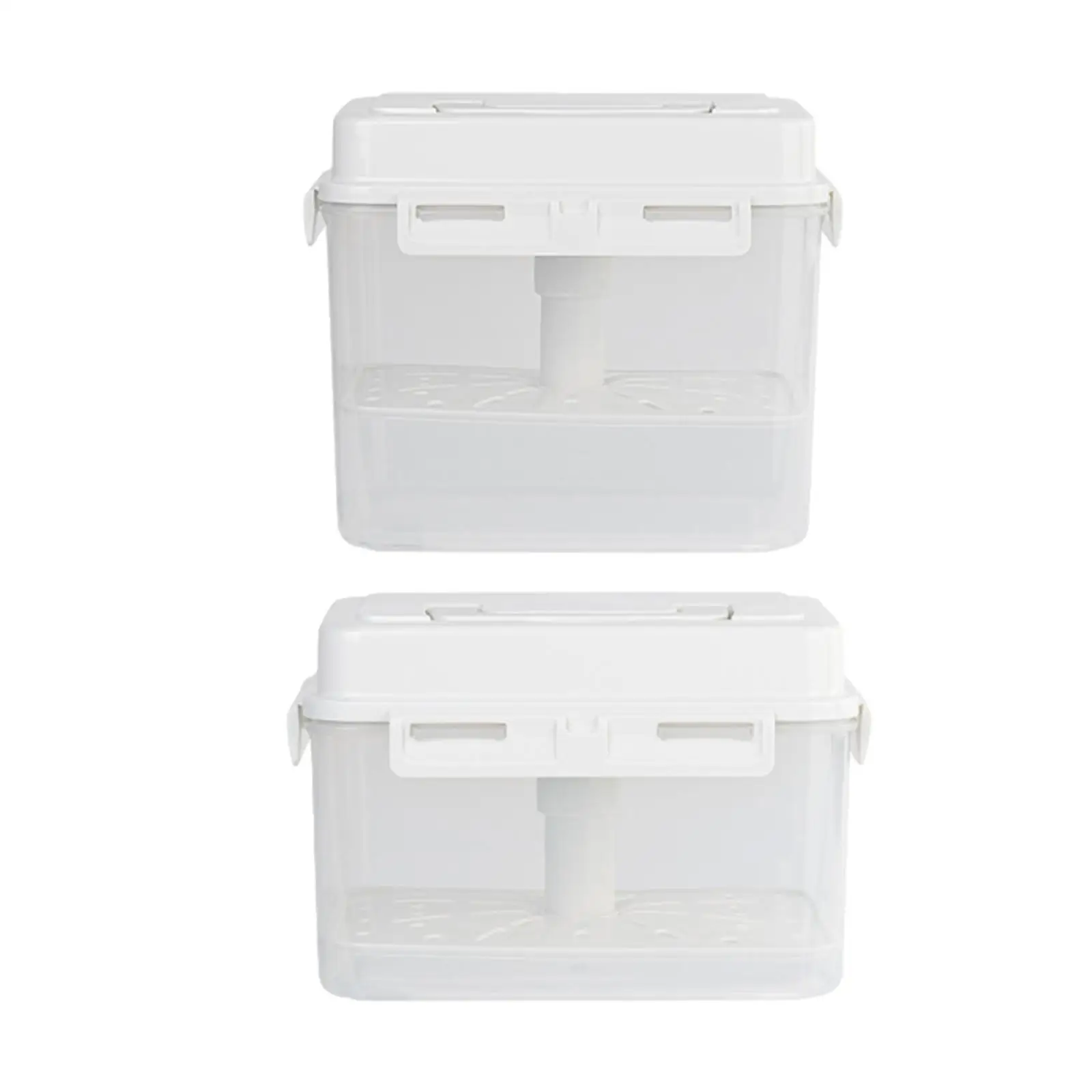 Kimchi Container Kitchen Organizer Bins with Press Plate Portable Leakproof Fermentation for Work Travel Household Office Pantry