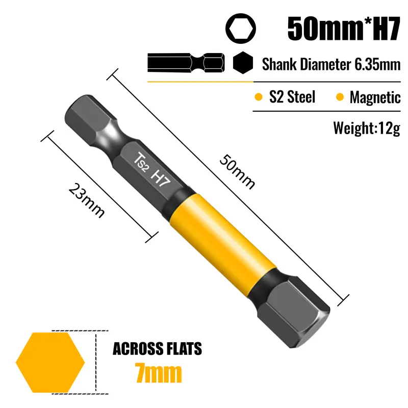 Allen Wrench Drill Bit Hex Driver Bits Set 50/100/150mm H1.5-H10mm with Magnetic Grip and Slip Design for Secure Screw Holding - Image 17