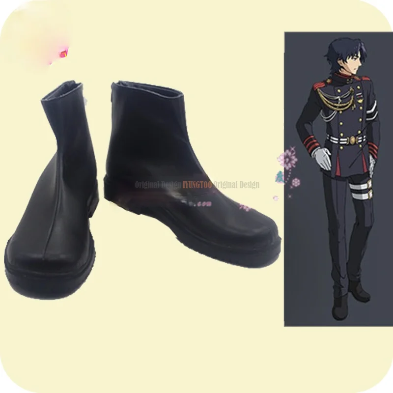 

Seraph of the End Guren Ichinose Anime Characters Shoe Cosplay Shoes Boots Party Costume Prop