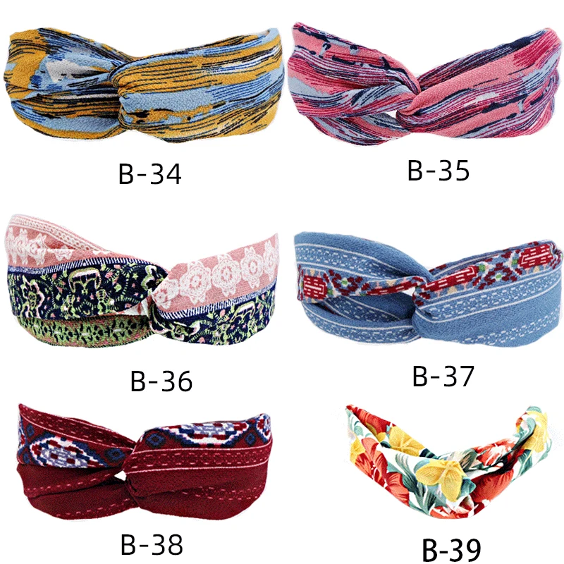 New Spring Summer Sports Hair bands for Women Europe Harajuku Flowers for Headband Leopard Print Retro Casual Beach Outdoor mini hair clips