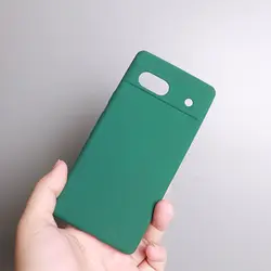 Liquid Silicone Case with Soft TPU Camera Protector for Pixel 9A - Premium Back Cover (Black Green)