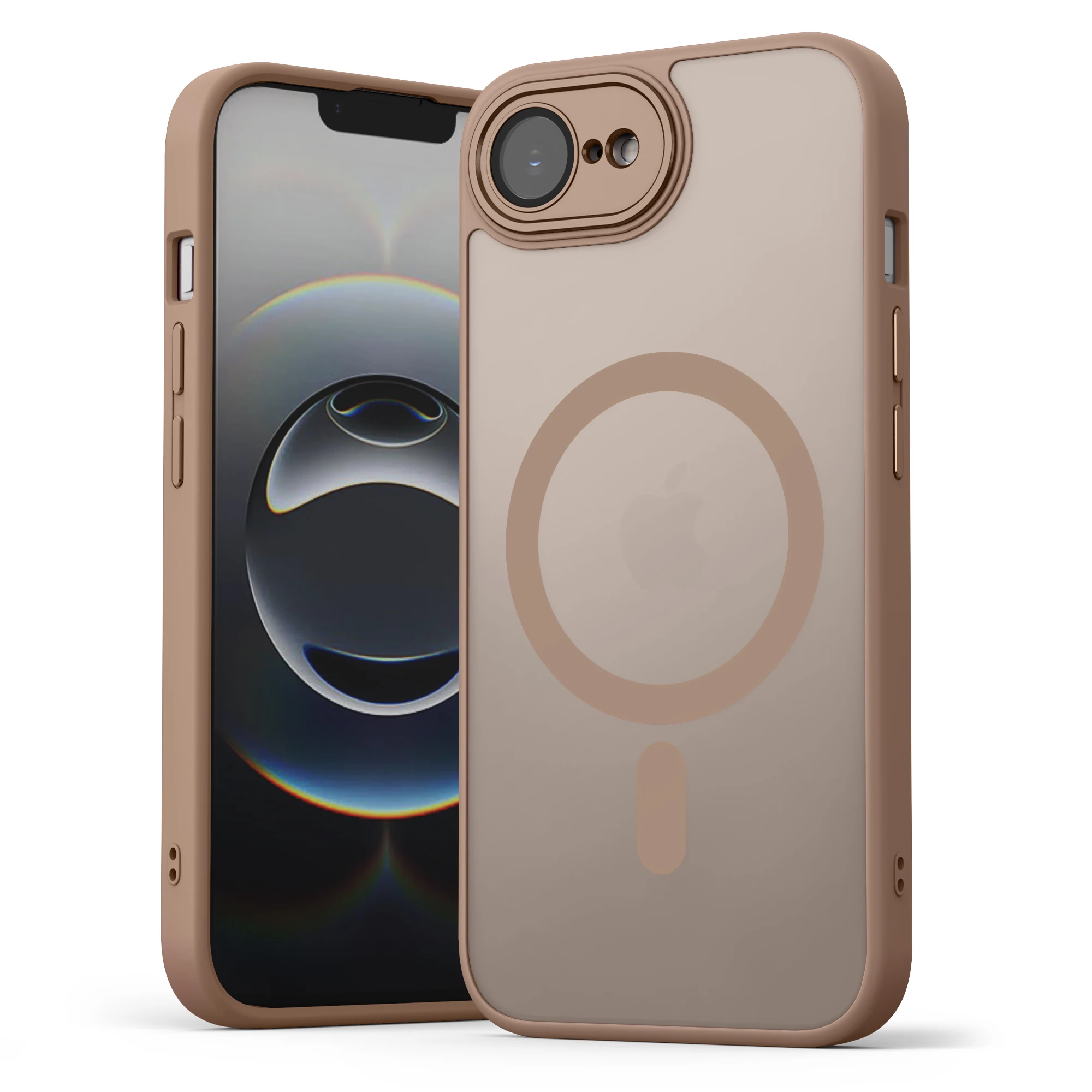 Magnetic Hybrid Shockproof Wireless Charging Case with Translucent Hard Back