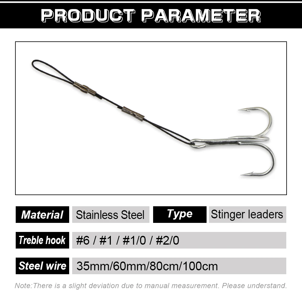 Spinpoler 3pcs Fishing Hook Rig Stinger Treble Hooks With Screw Ring  Swivels Connector Shad Predator Fishing Wire Trace - AliExpress