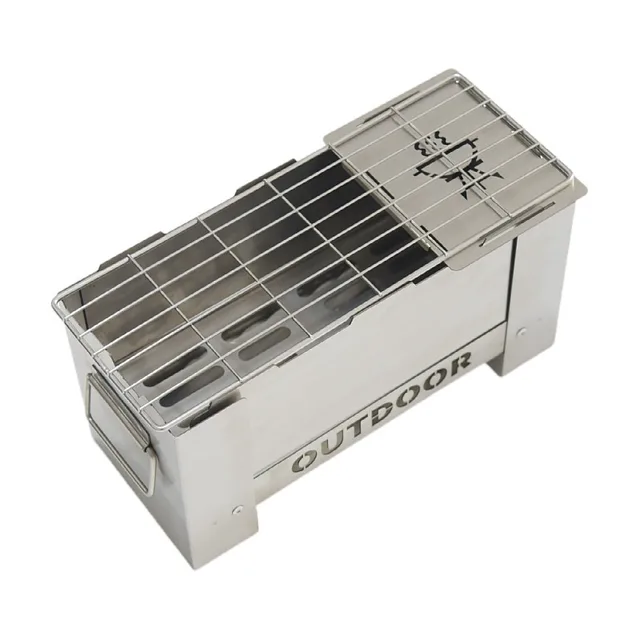 Kültéri Fűtési Kályha Tűzifa Kemping Hordozható Rozsdamentes Acél Összecsukható Máglya