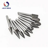 6mm Burr Double Cut Rotary Metal Wood Electric Grinding Shank Drawing Tungsten Carbide Milling Cutter Rotary Tool for black set 2