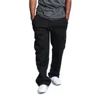 Men's  Cargo Pants Loose Drawstring Sweatpants with Pockets Sports Straight Trousers Jogging Long Pants Hip Hop Streetwear 2