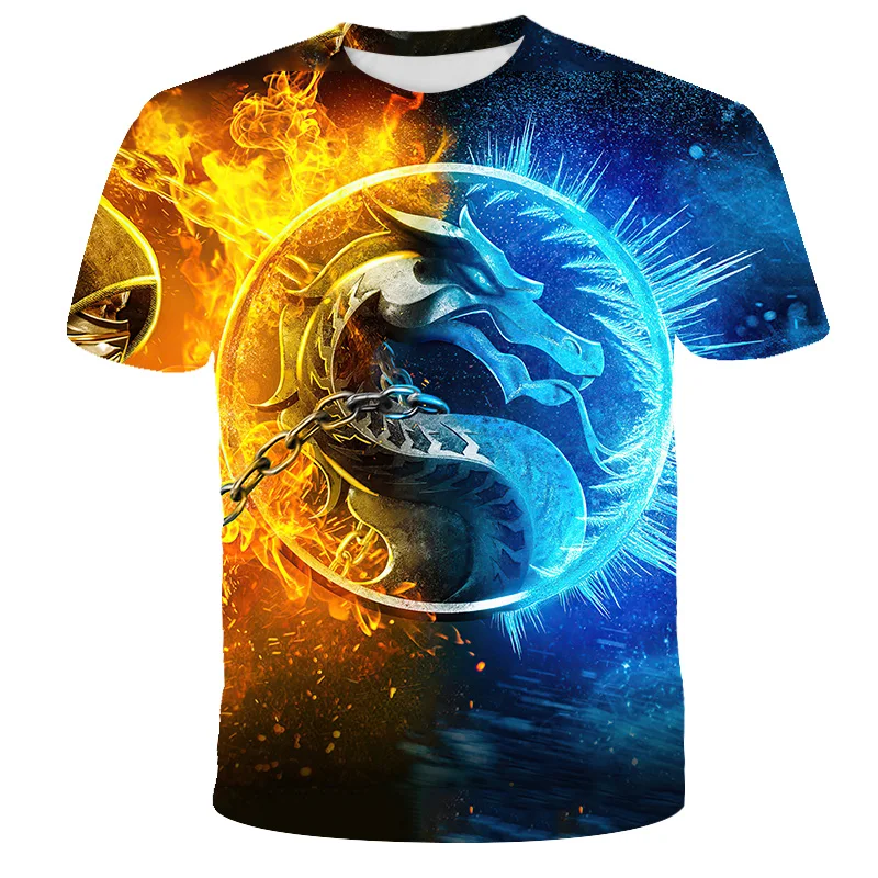 2021New Mortal Kombat 3D Printing Kids Boys T-Shirts Fashion Fighting Games Streetwear Kids Sports And Leisure Clothing Hip-Hop baggy t shirt T-Shirts
