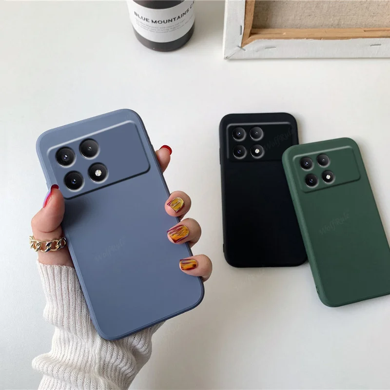 Liquid Silicone Phone Case For Xiaomi Poco X6 Pro Soft Cover_voghion.com