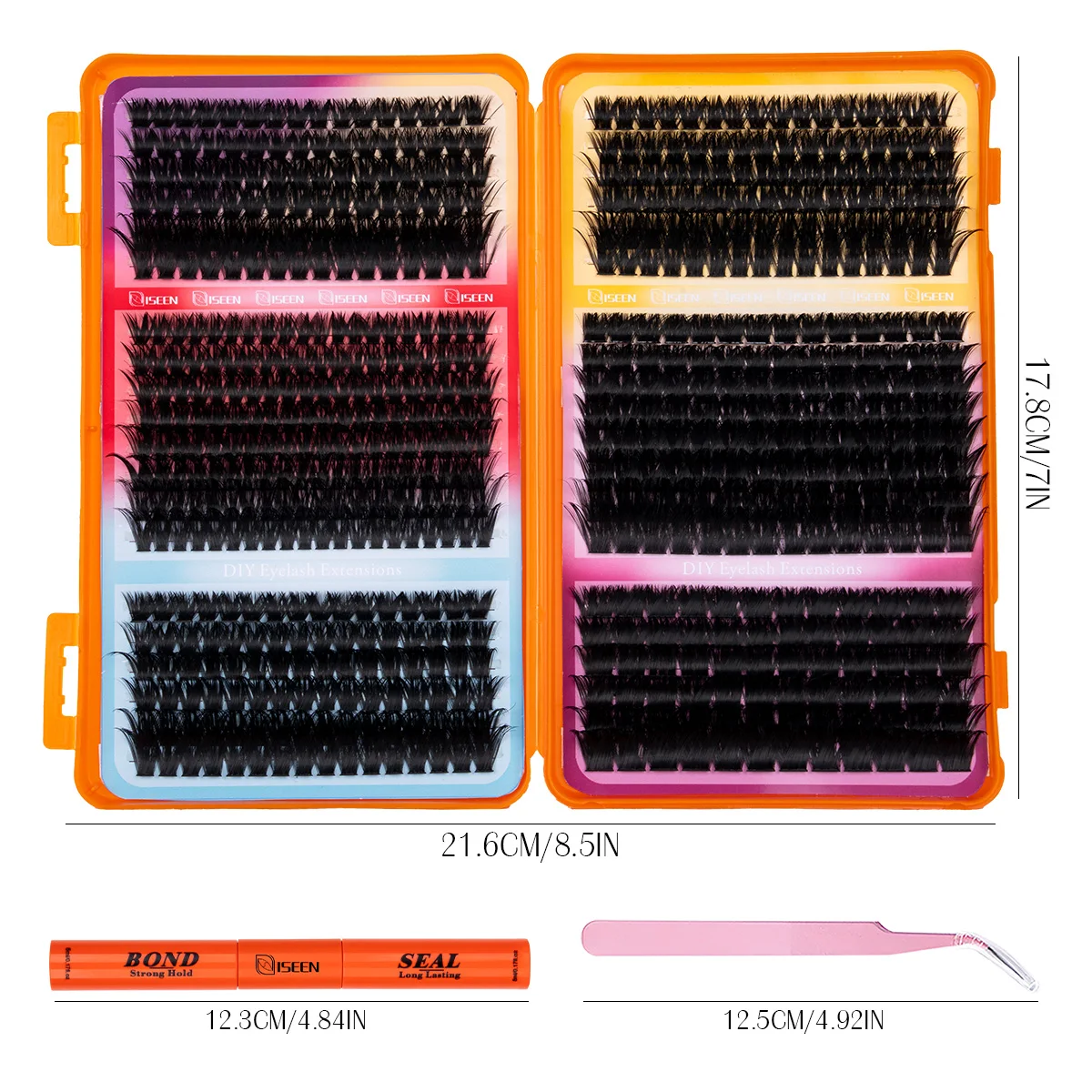 Individual Lash Extensions Kit Wispy Eyelash Clusters Mix Styles Thick D Curl Lashes Clusters DIY Use Reuseable