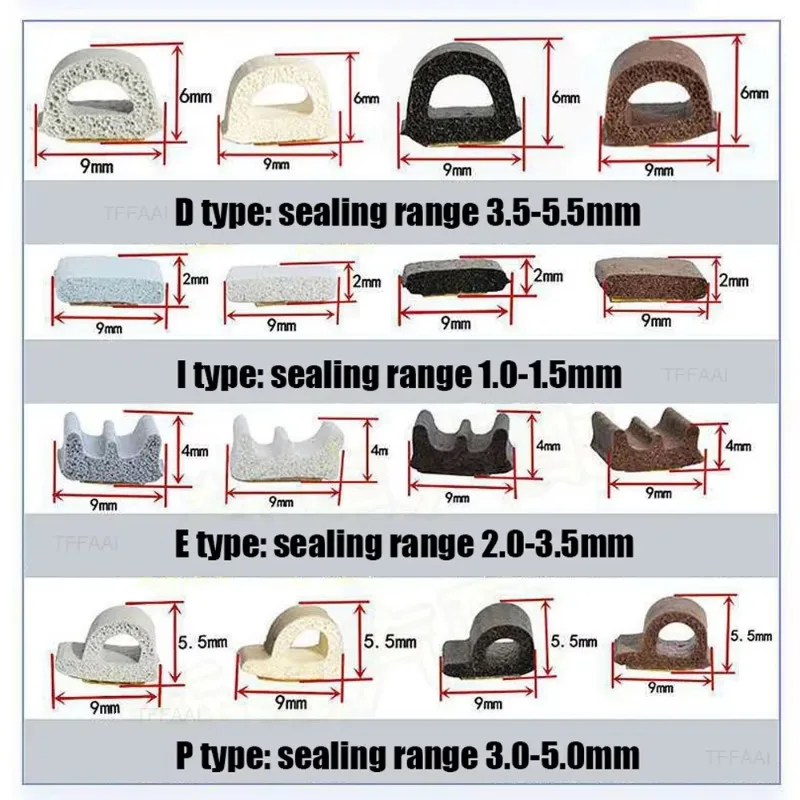 Weatherproof Self-Adhesive Door and Window Insulation Strip - Noise Reduction & Draft Stopper Tape (Available in 5m/10m)