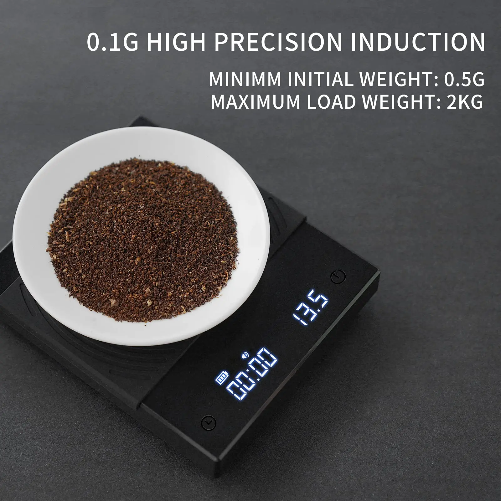 TIMEMORE Coffee Scale with Timer, Digital Coffee Scale with 0.1g Precise  Graduation, Pour Over Drip Espresso Scale with Auto Timing Function, 2000  Grams, Black Mirror Plus, Black 