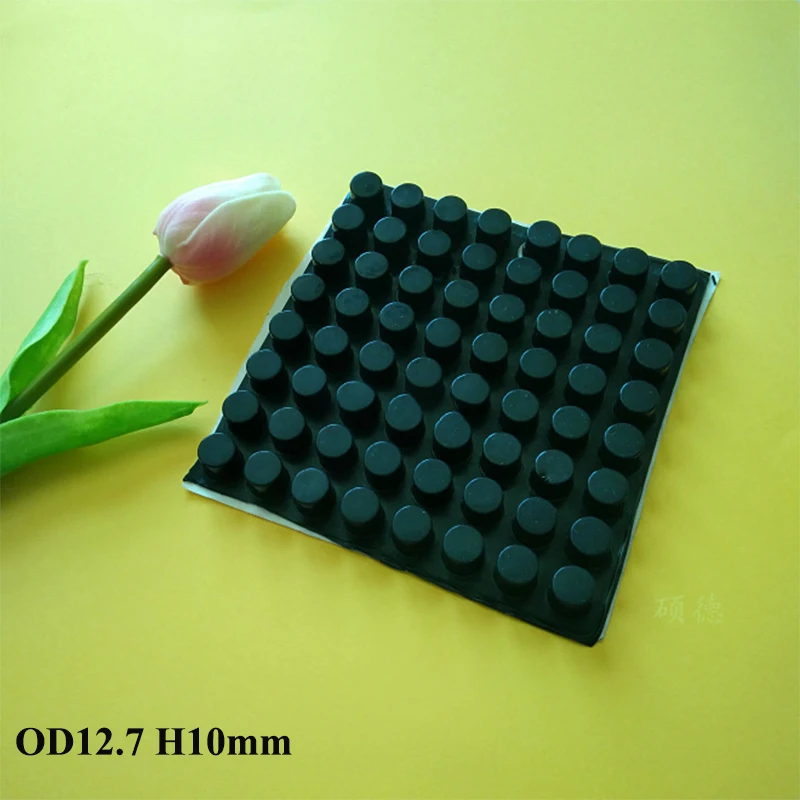 64PCS 12.7MM*10MM SELF ADHESIVE SOFT ANTI SLIP BUMPERS SILICONE RUBBER FEET PADS GREAT SILICA GEL SHOCK ABSORBER