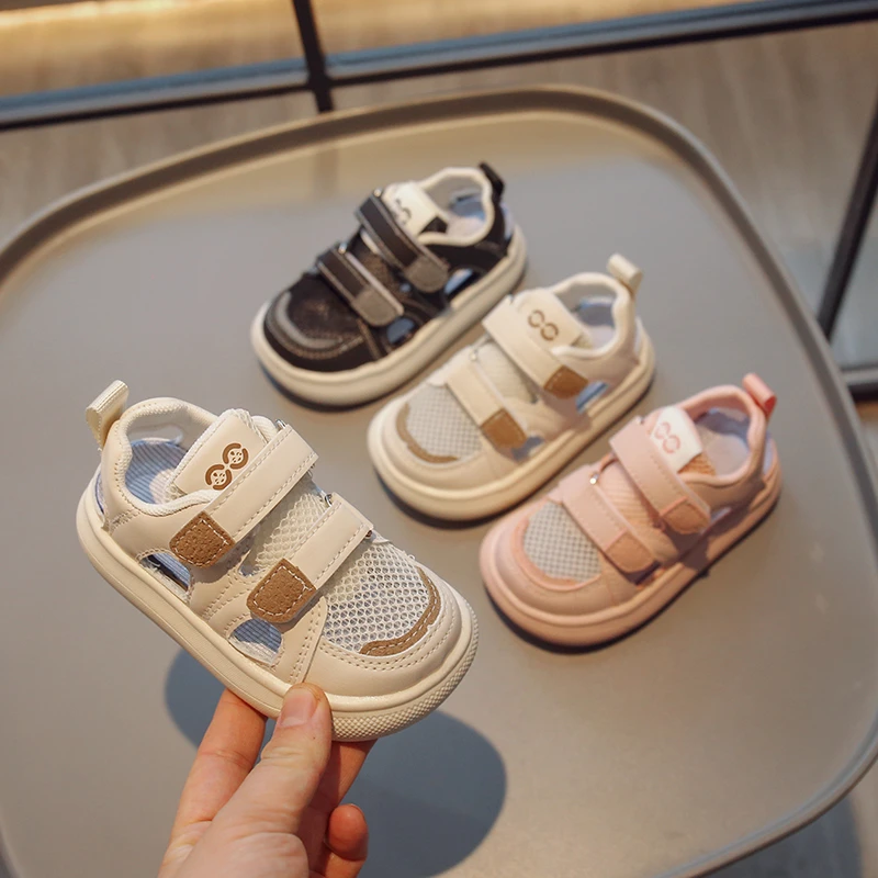 Summer New Single Net Children's Sandals Ultra Light Children's Shoes Boys' Headband Anti Slip Soft Sole Girls' Shoes 725