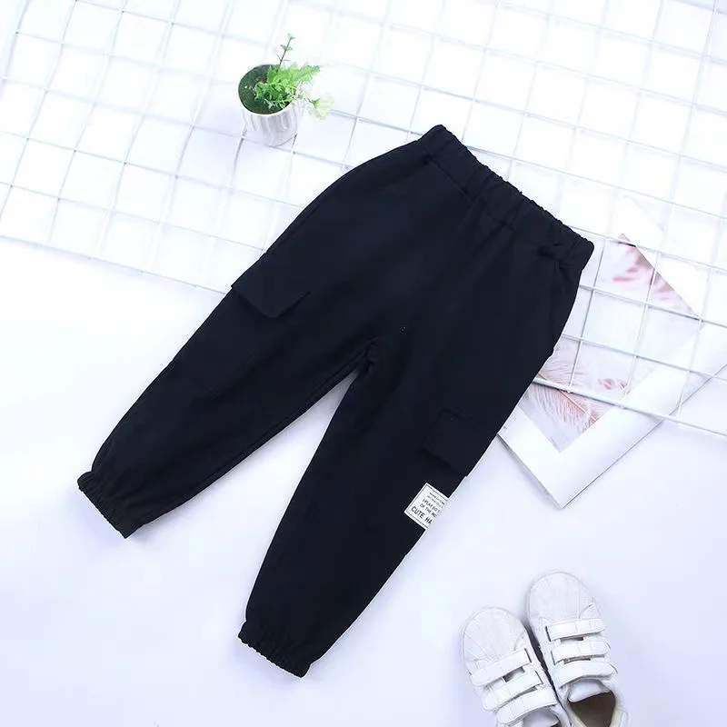 New Cotton Cargo Pants 2-6 Years Old Solid Boys Casual Sport Pants Enfant Garcon Kids Children Trousers