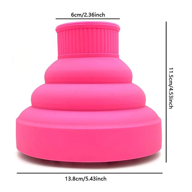 Diffusore universale in silicone per capelli ricci, per capelli colorati, adatto per strumenti per lo styling dei capelli da 4-5 cm._voghion.com