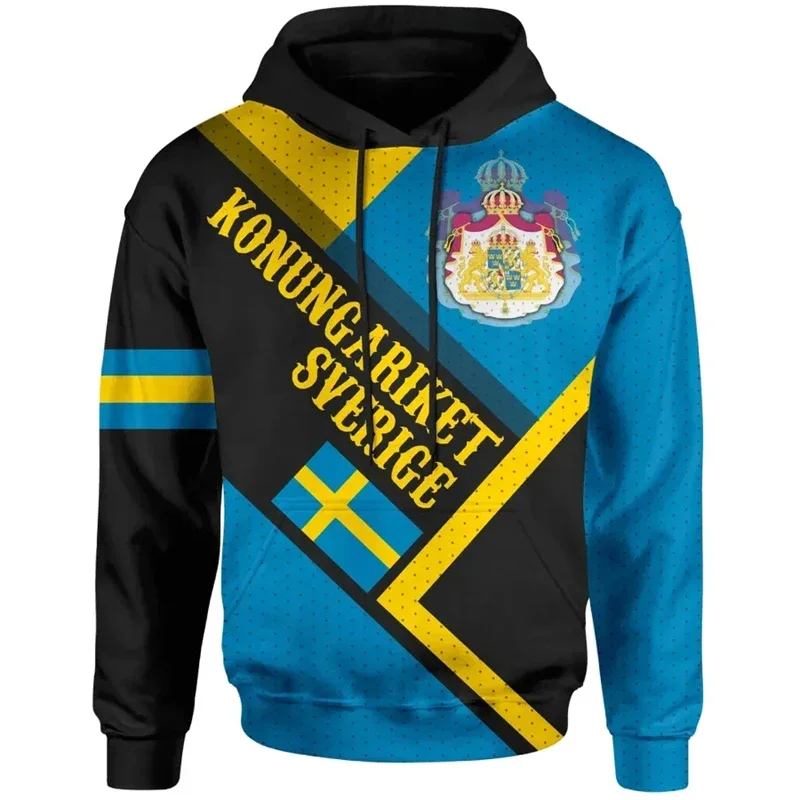 thumbnail image 1 of Sudadera con capucha y estampado 3D del emblema nacional de Suecia, sudadera con bandera sueca de manga larga para hombre, ropa de moda, jersey, tops, ropa, 1 of 5