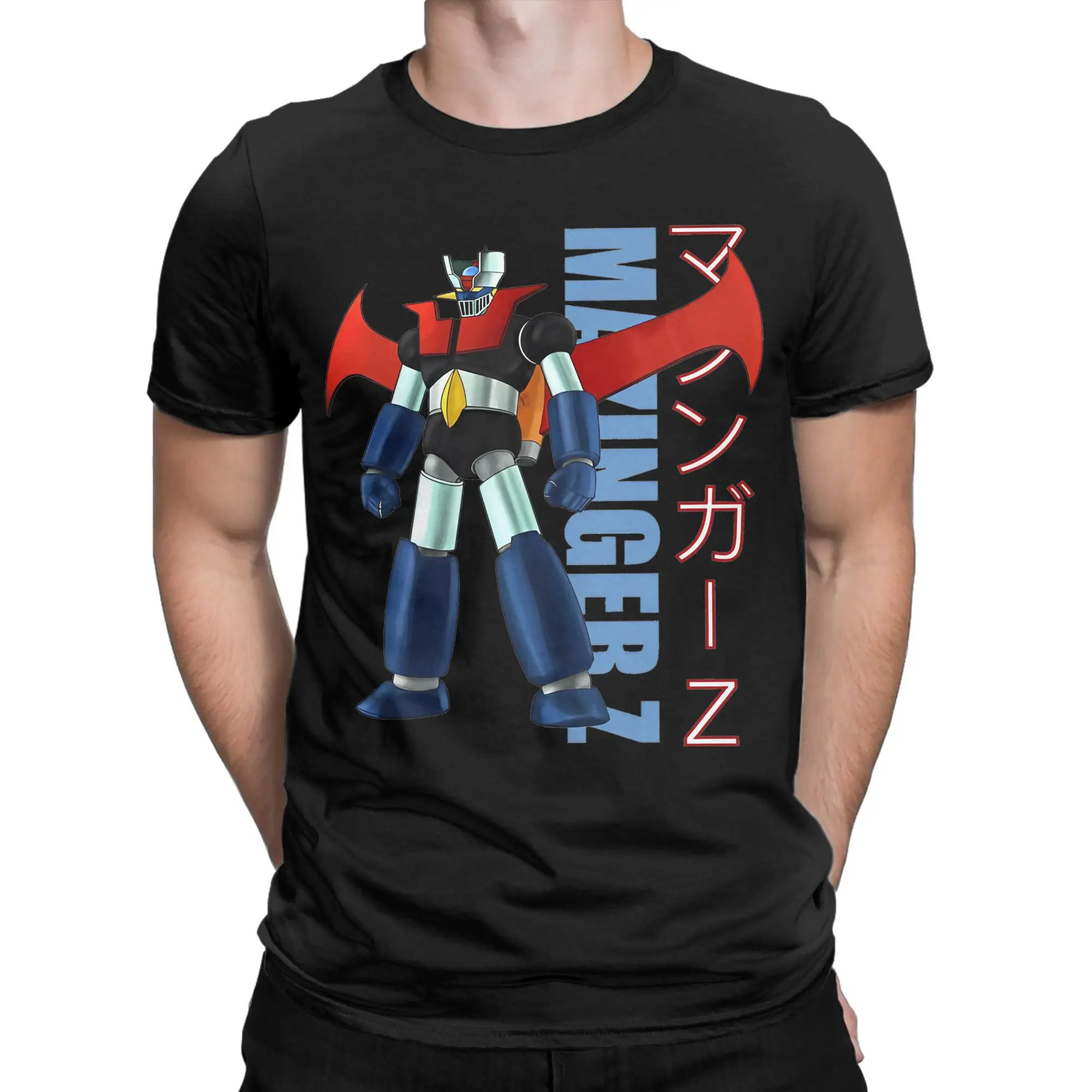 Männer Frauen Mazinger Z T Shirt Anime 70er Jahre Retro Manga Super Roboter Reine Baumwolle Kleidung Erstaunliche Runde Kragen T-shirts T-Shirts